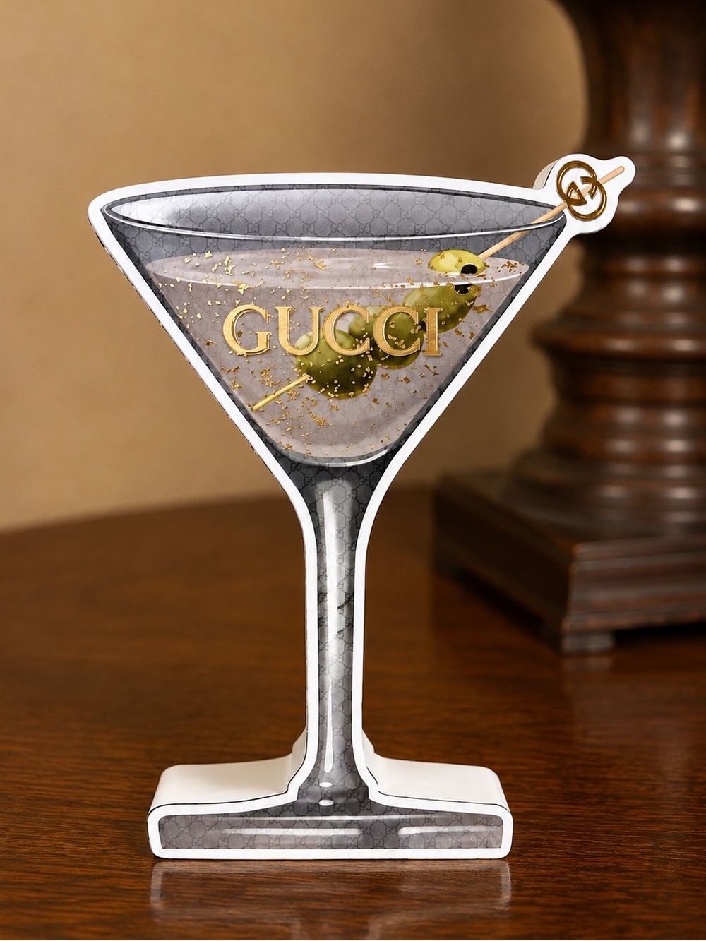 Gucci Martini Wood Accent Decor